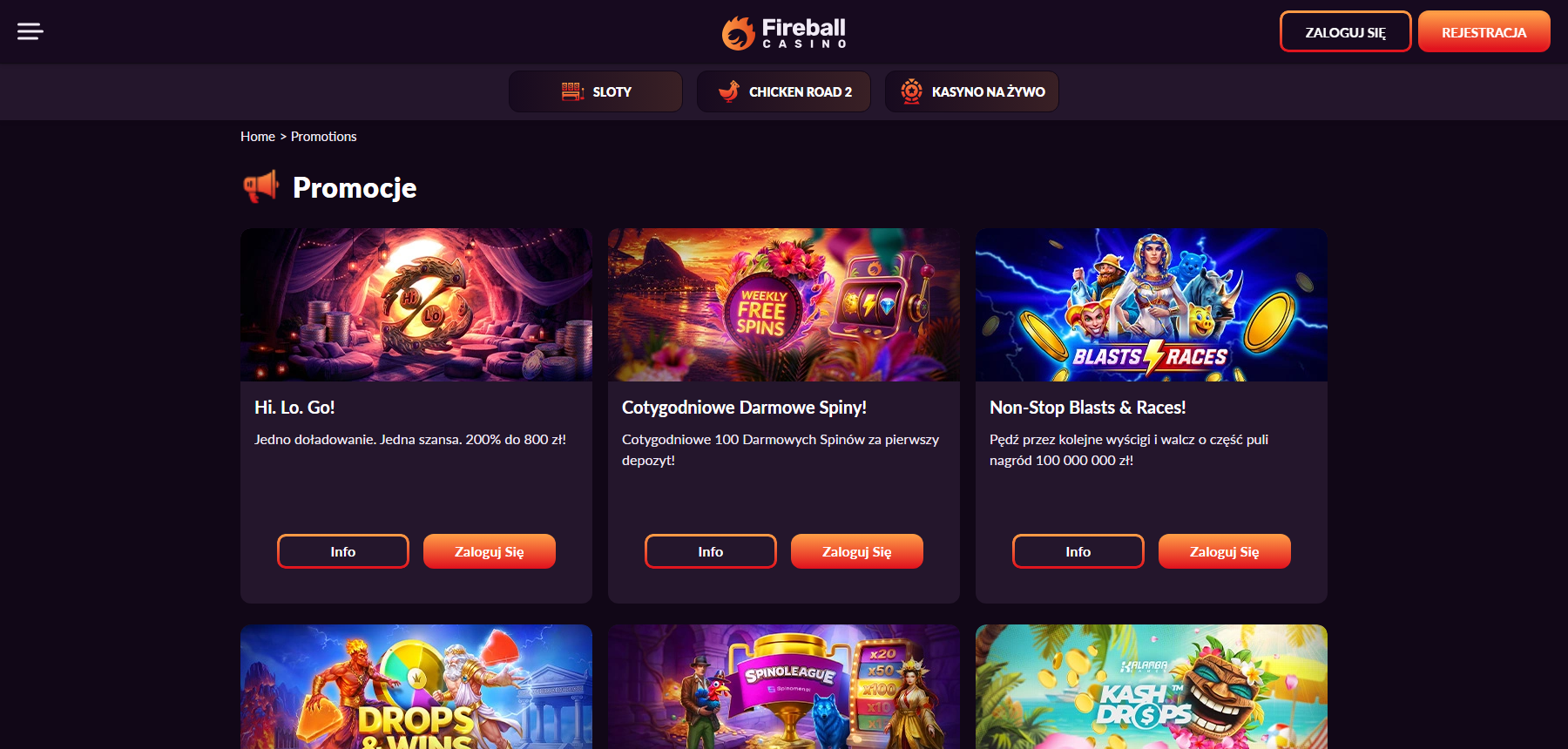 Fireball Casino Bonusy