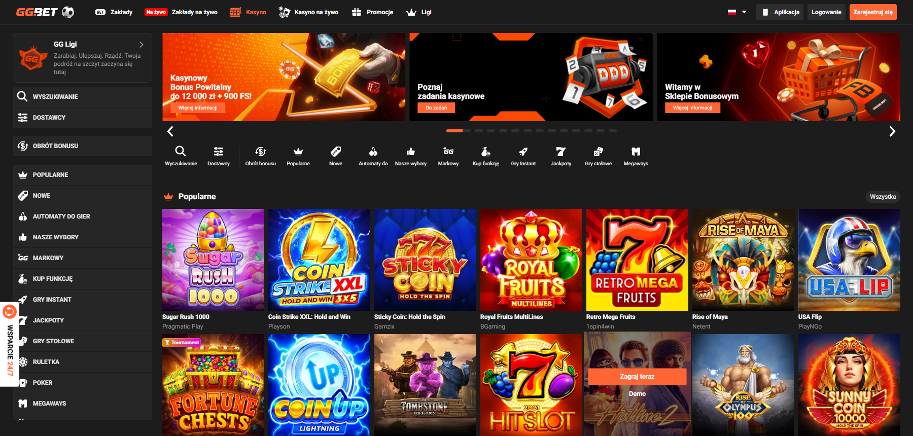 GGBet Casino Gry