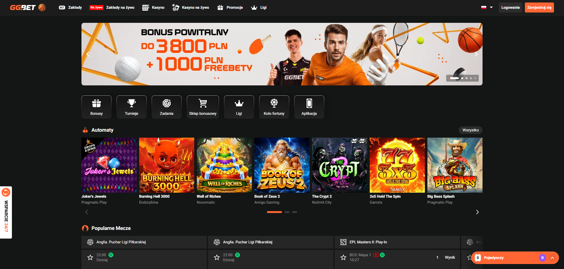 GGBet Casino strona główna