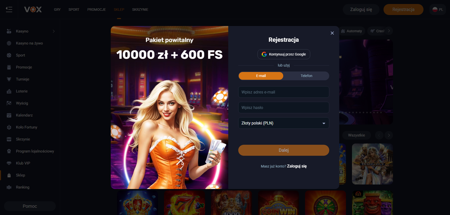 Vox Casino Rejestracja